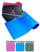 Lade das Bild in den Galerie-Viewer, Hochwertige Eco friendly Yogamatte & 42 Asana Karten als Yoga- und Bewegungsspiel für Kinder